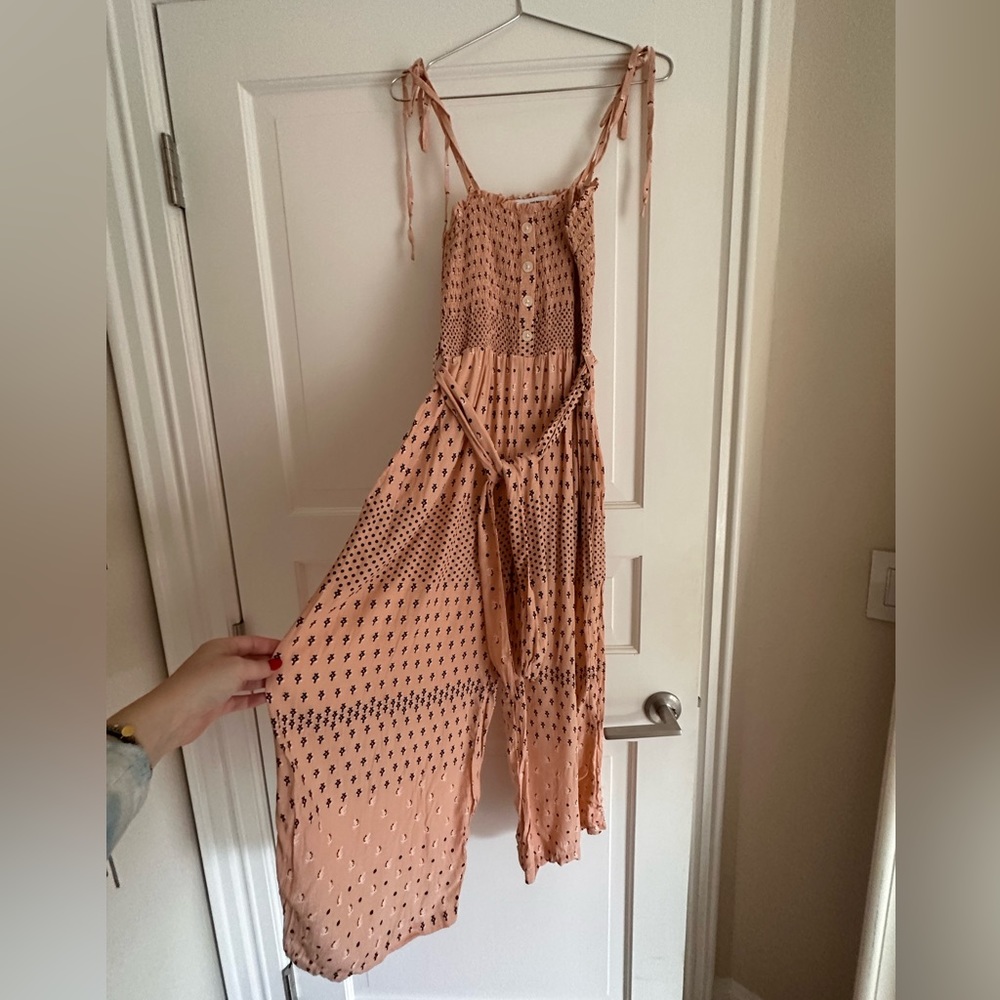 Faithful the brand x Anthropologie jumpsuit with tie waist
